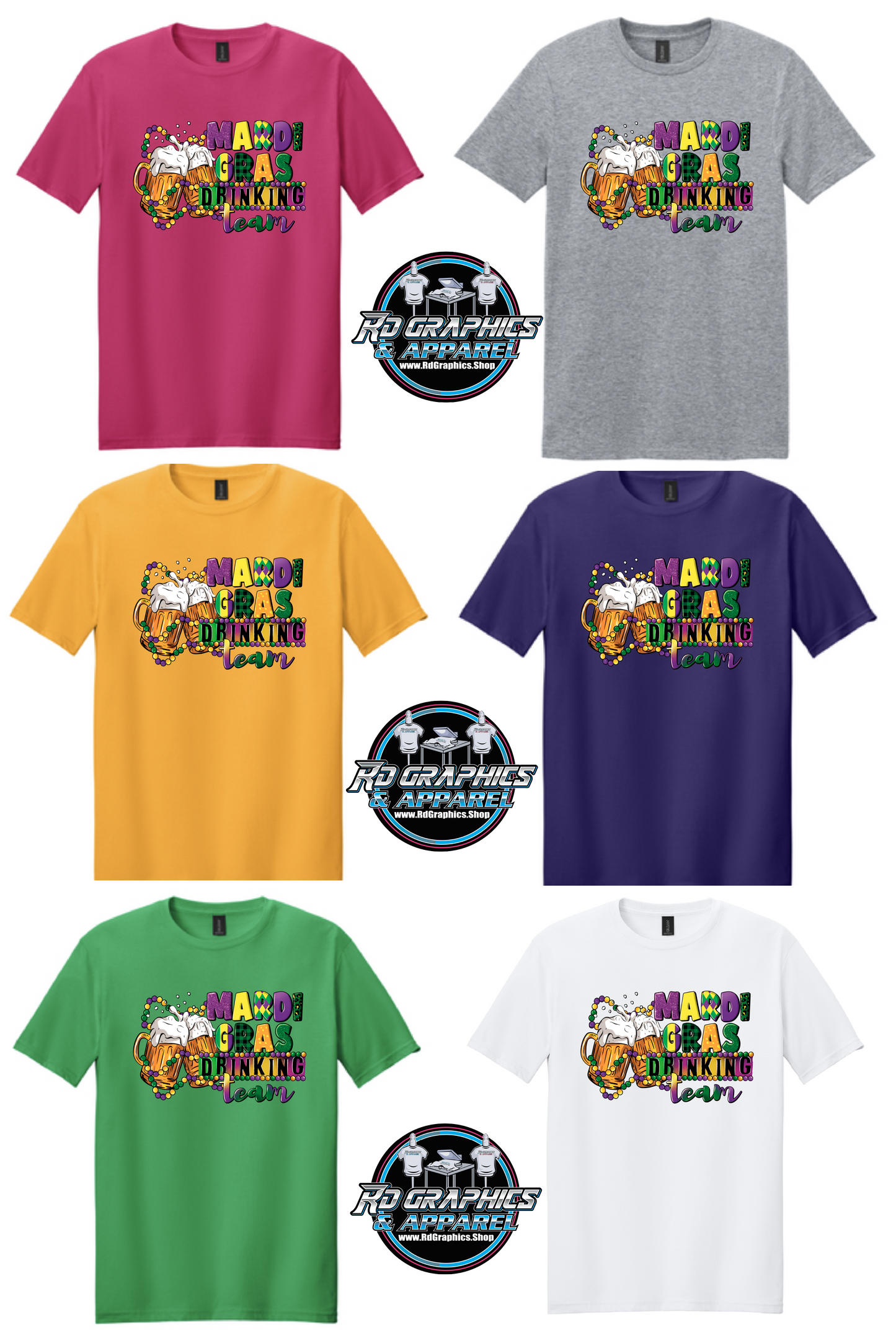 Mardi Gras Mardi Gras Drinking Team Unisex T-Shirt