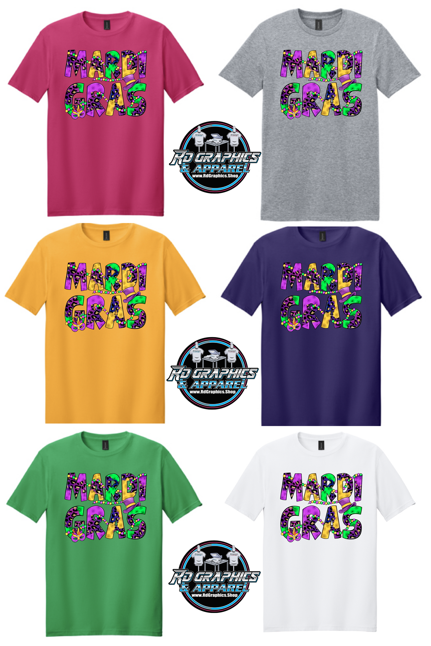 Mardi Gras Mardi Gras Colorful Unisex T-Shirt