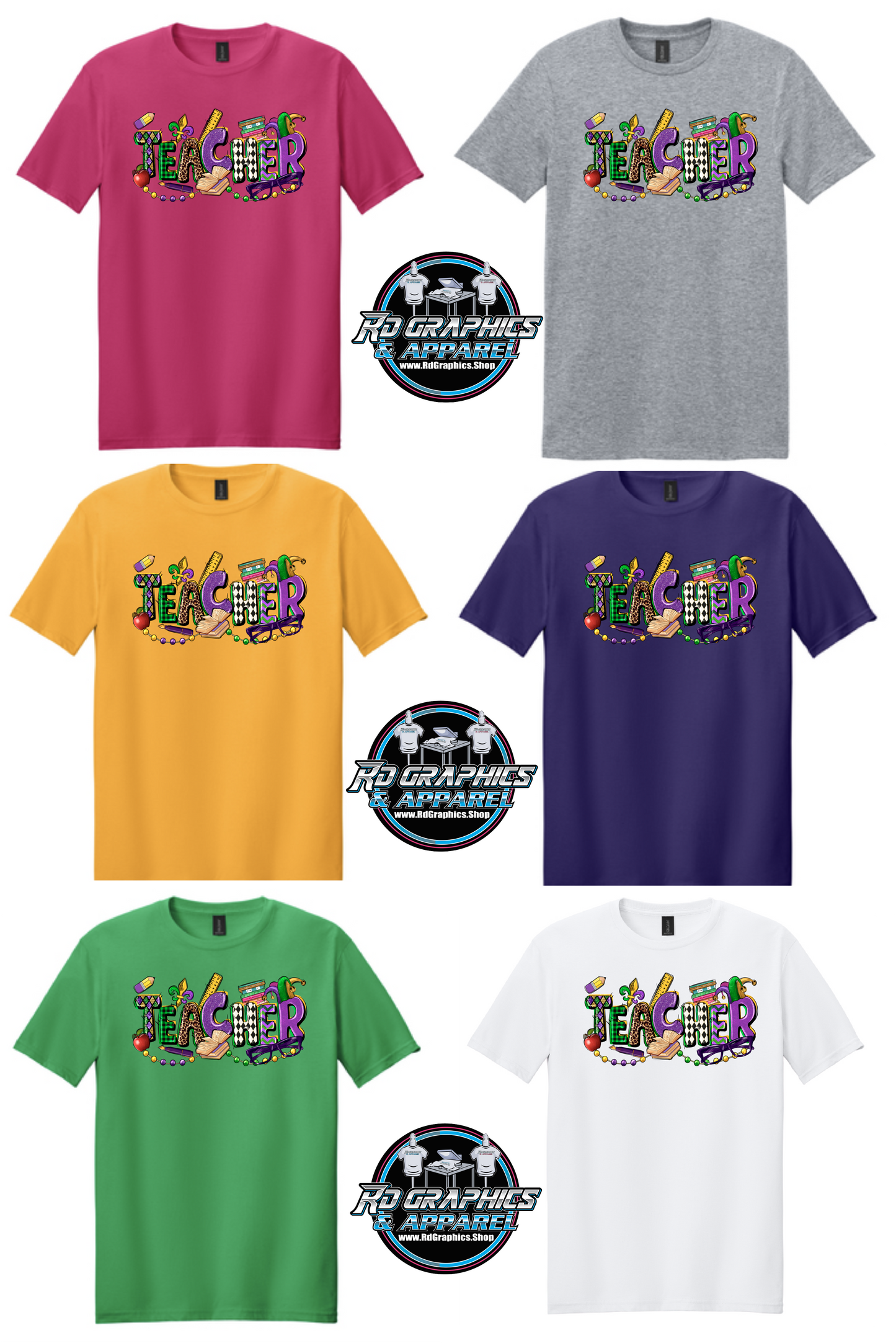 Mardi Gras Teacher Unisex T-Shirt