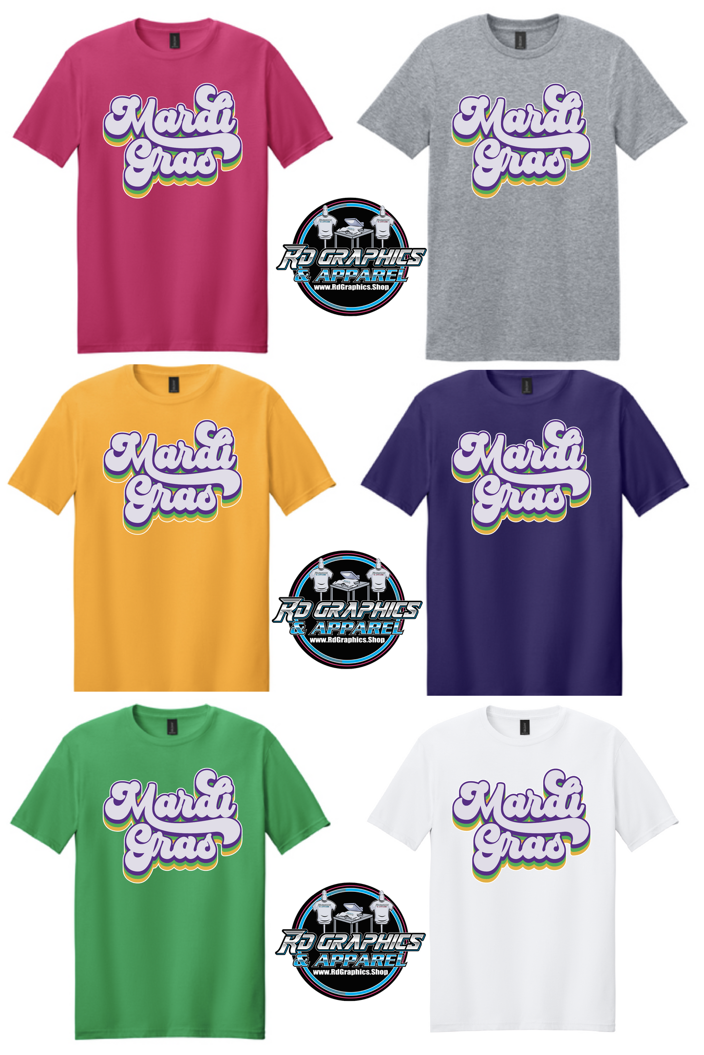 Mardi Gras Mardi Gras Retro Unisex T-Shirt