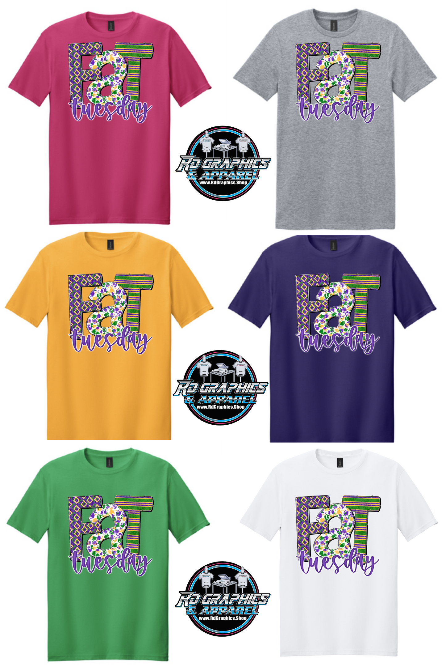 Mardi Gras Fat Tuesday Unisex T-Shirt