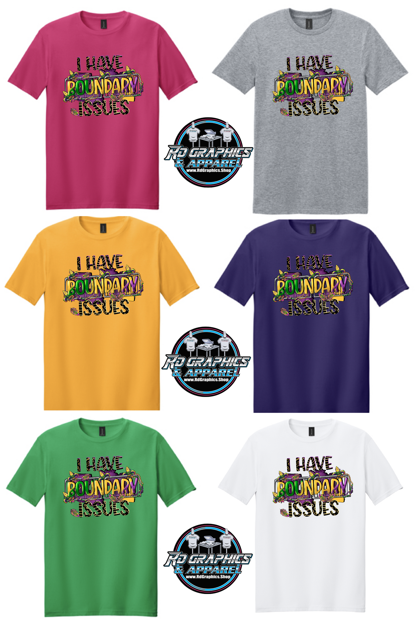 Mardi Gras Boundary Issues Unisex T-Shirt