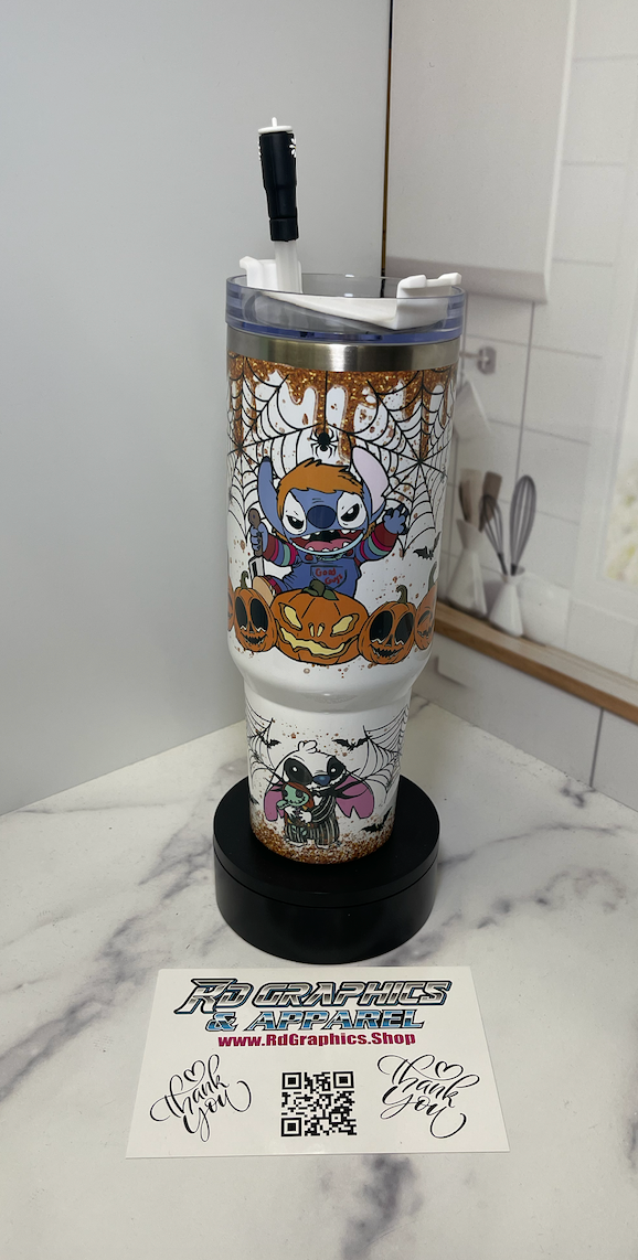 Stitch Cartoon Characters Tumbler 40oz
