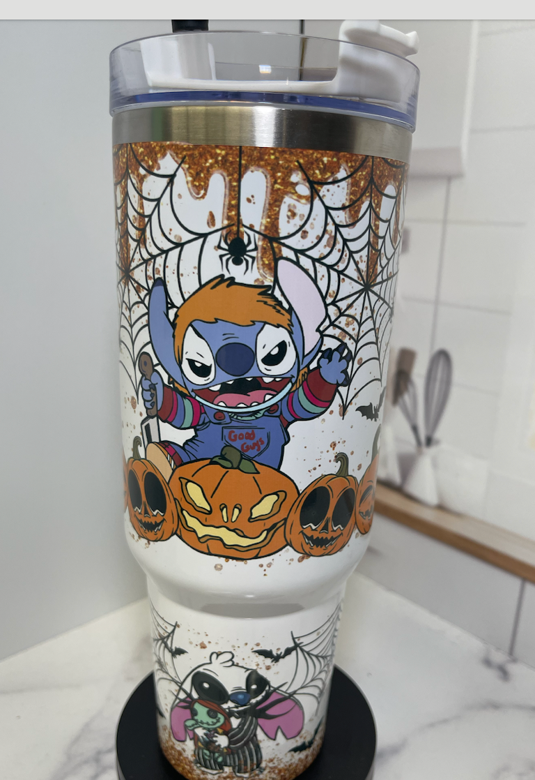 Stitch Cartoon Characters Tumbler 40oz