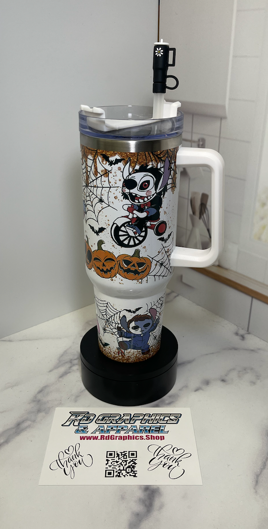 Stitch Cartoon Characters Tumbler 40oz