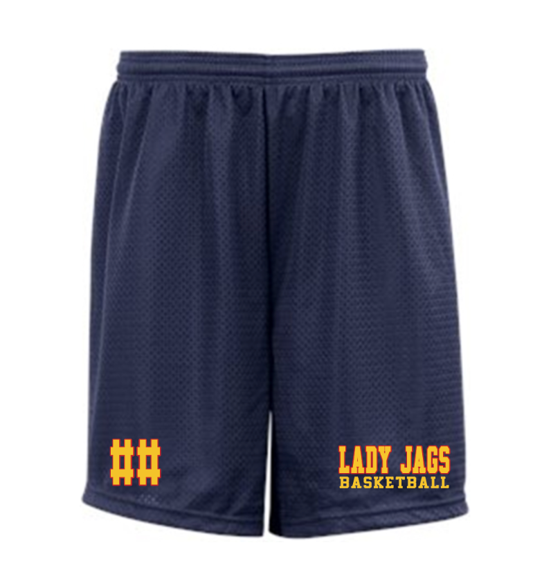 PJP Lady Jags Basketball: Navy Mesh Shorts