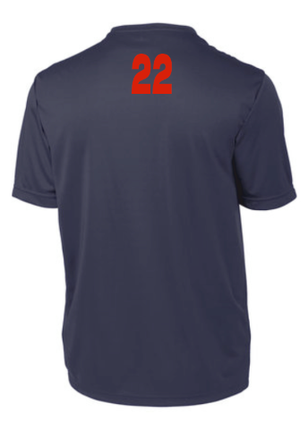 PJP Baseball Mandatory Item Navy Player Practice (Dry Fit) Short Sleeve T-Shirt