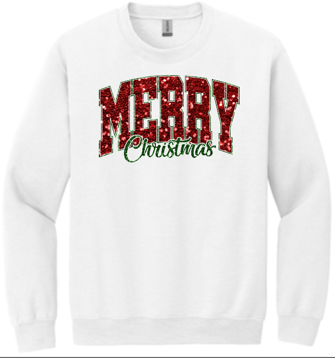 Christmas Faux Sequins Merry Christmas