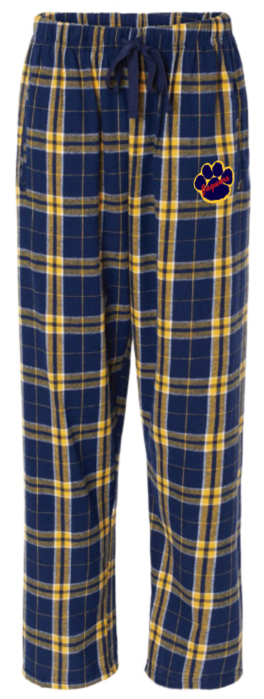 PJP CHEER Navy/Gold Women's Flannel Pants (RDGBW6620PJP)