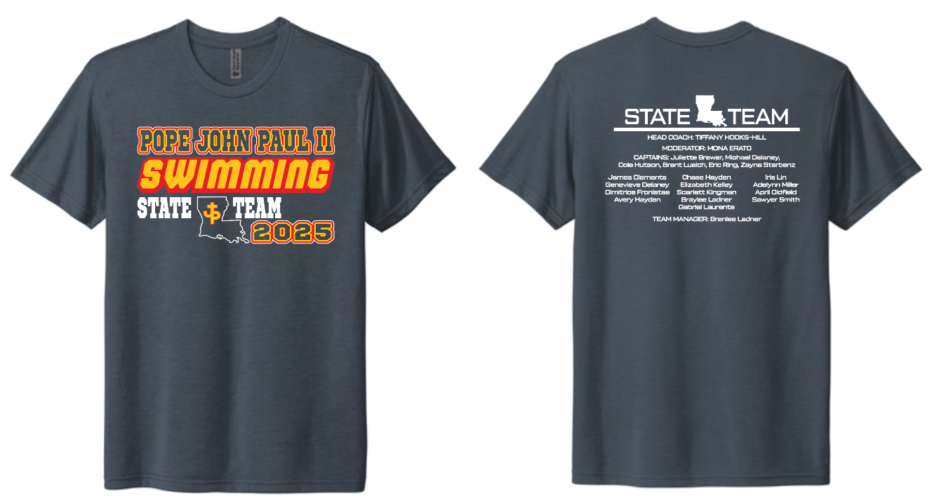 PJP Swim State 2025 Tri Blend Unisex Shirt (RDGNL6010) TEAM SHIRT