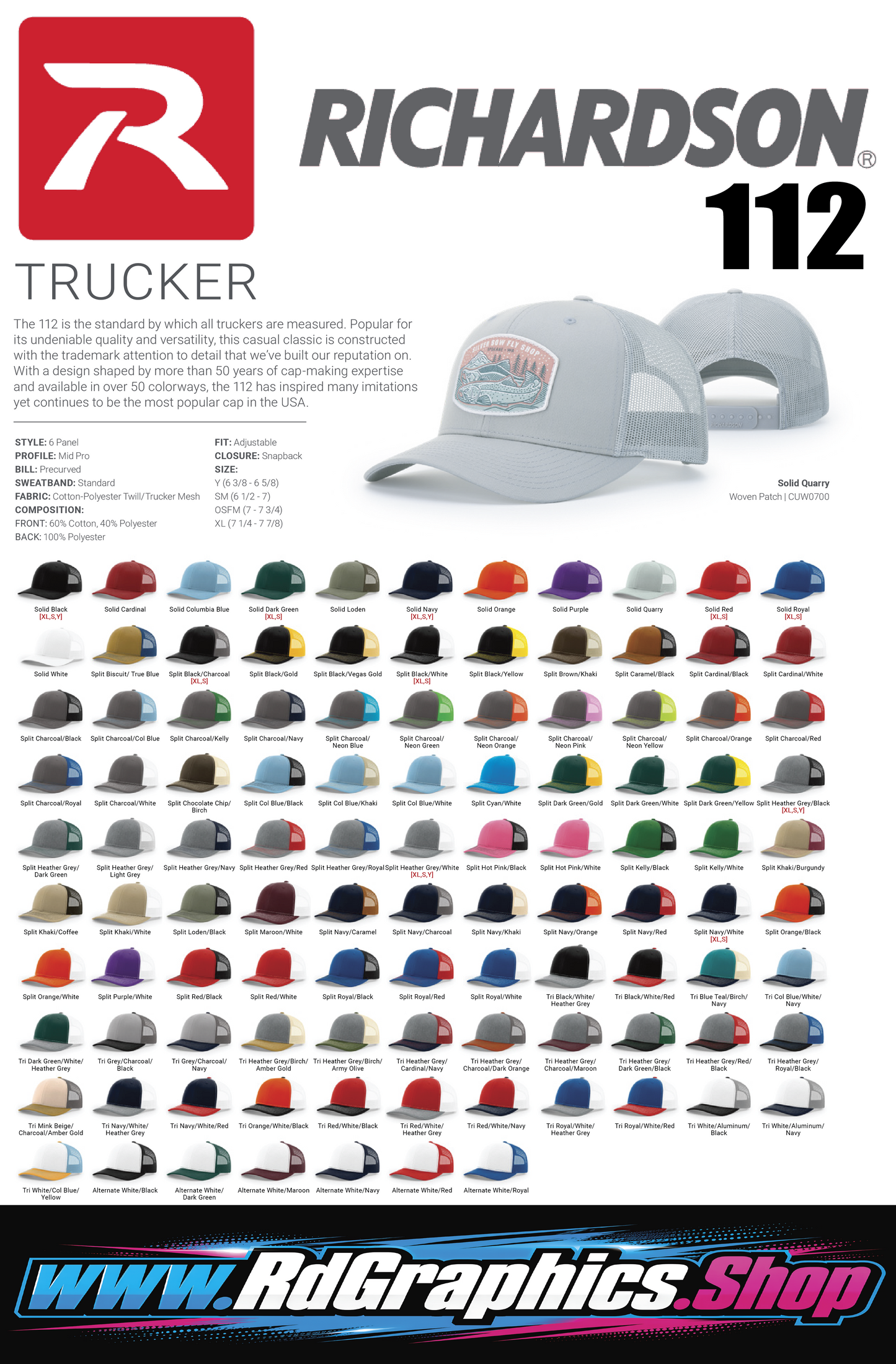 EMBROIDERY Richardson 112 HAT