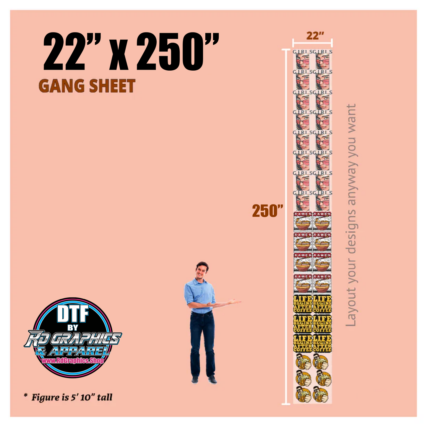 DTF Transfers - "HOT PEEL" Upload Your Gang PRINT AS IS