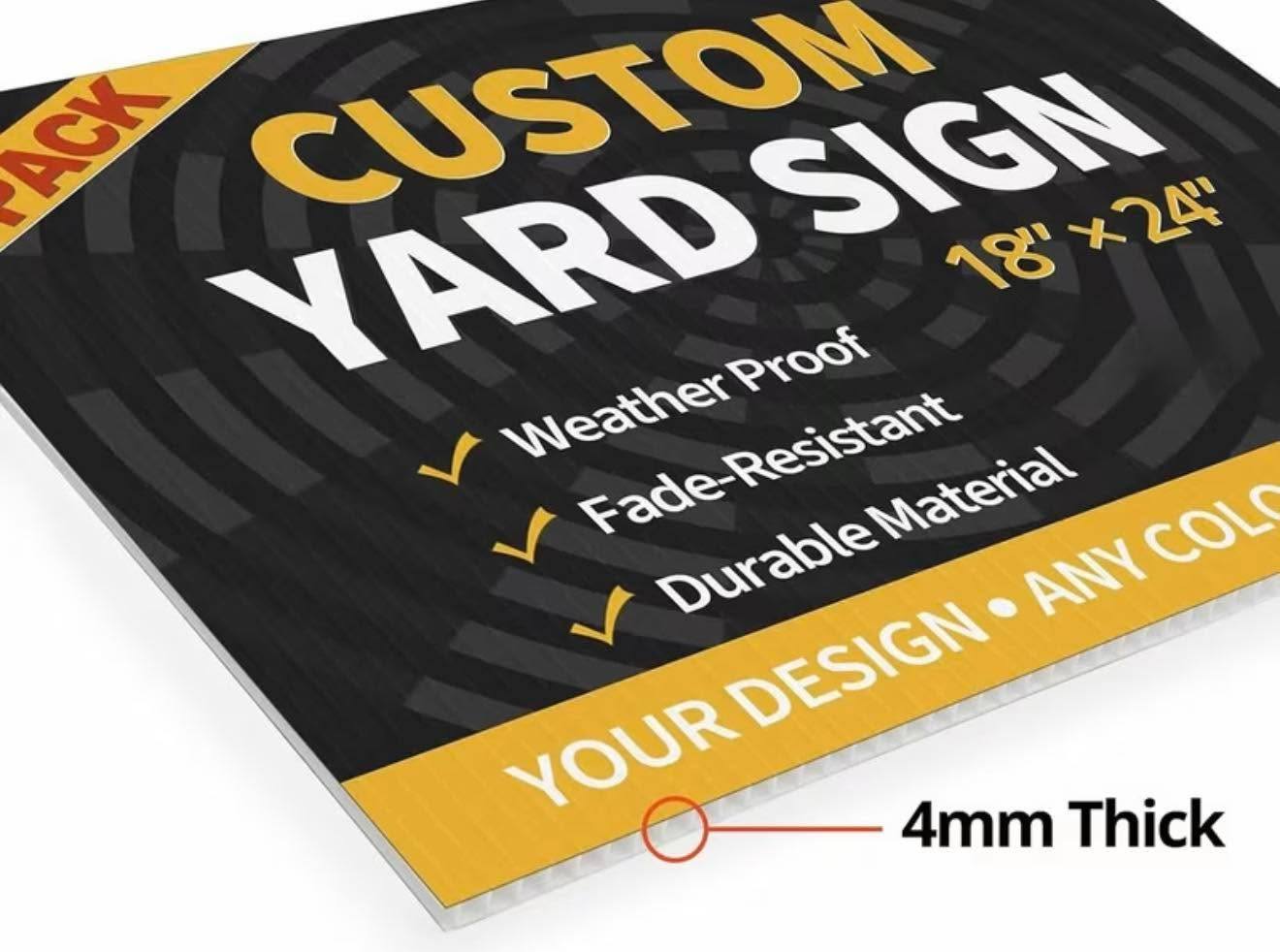 Yard Signs Full Color 24" x 18"