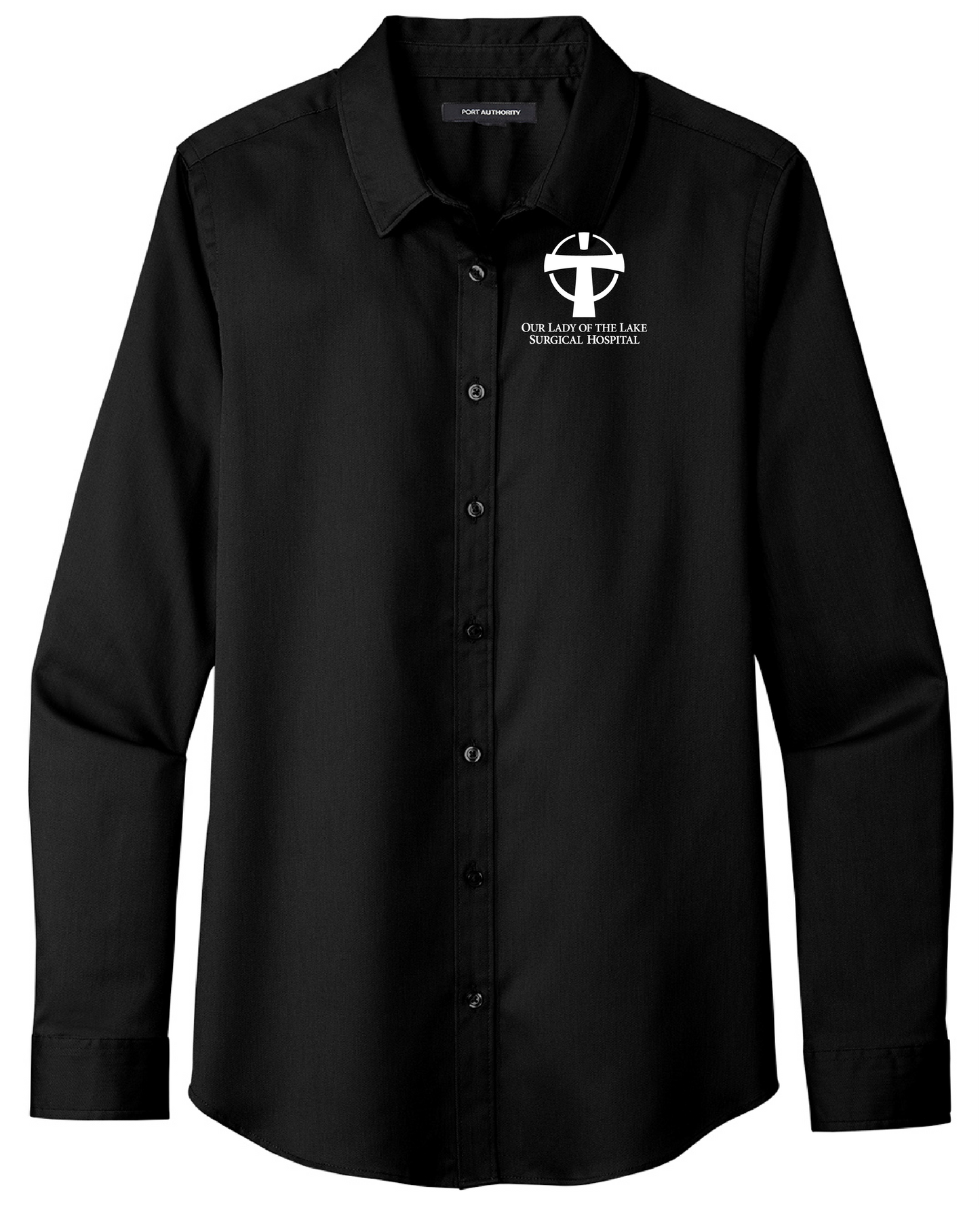 Ladies Button Down Long Sleeve SuperPro React Our Lady of the Lake (RDGLW808OLL)