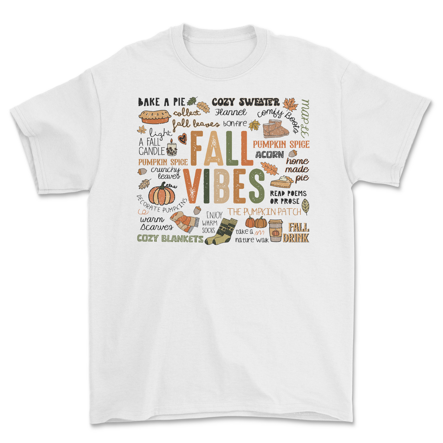 Fall Vibe Words Shirt or Sweat Shirt