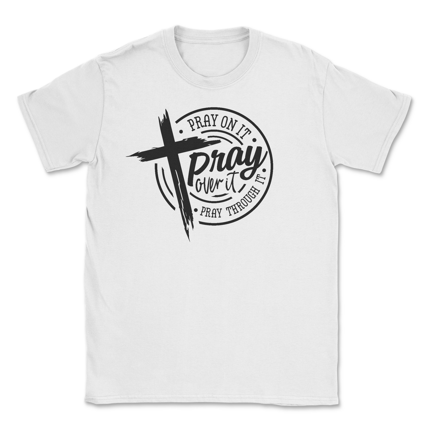 3002-Pray on it round White