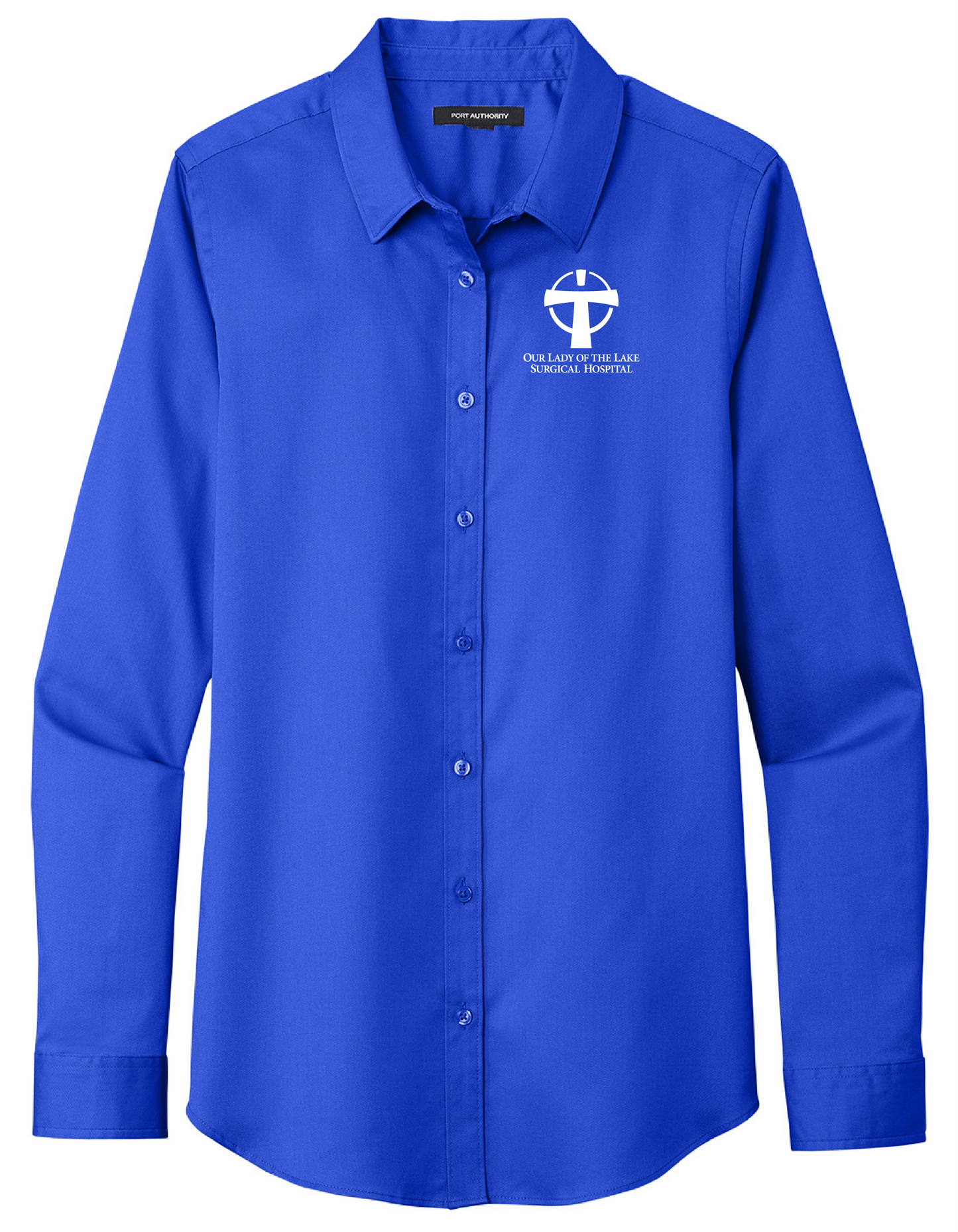 Ladies Button Down Long Sleeve SuperPro React Our Lady of the Lake (RDGLW808OLL)