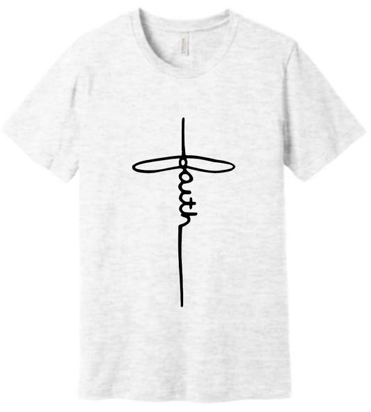 Unisex Bella Canvas T-Shirt Faith (Ash )