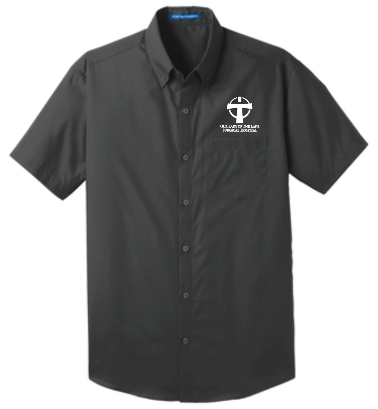 Unisex Button Down SHORT Sleeve Our Lady of the Lake (RDGW101OLL)