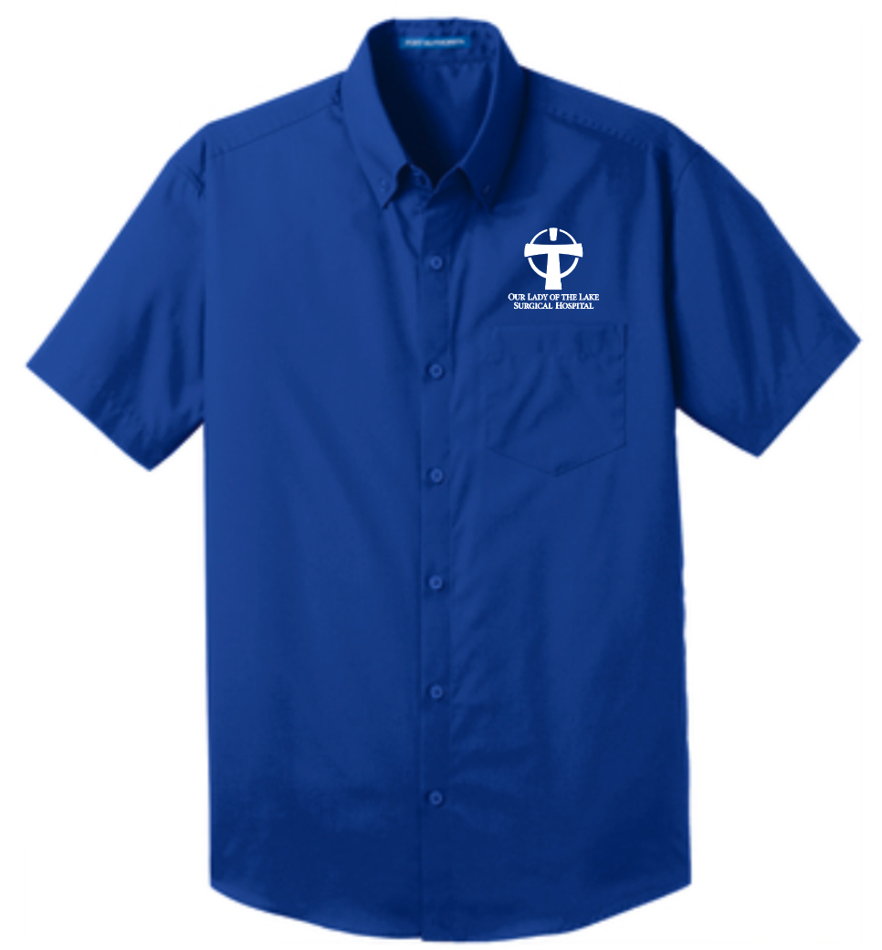 Unisex Button Down SHORT Sleeve Our Lady of the Lake (RDGW101OLL)