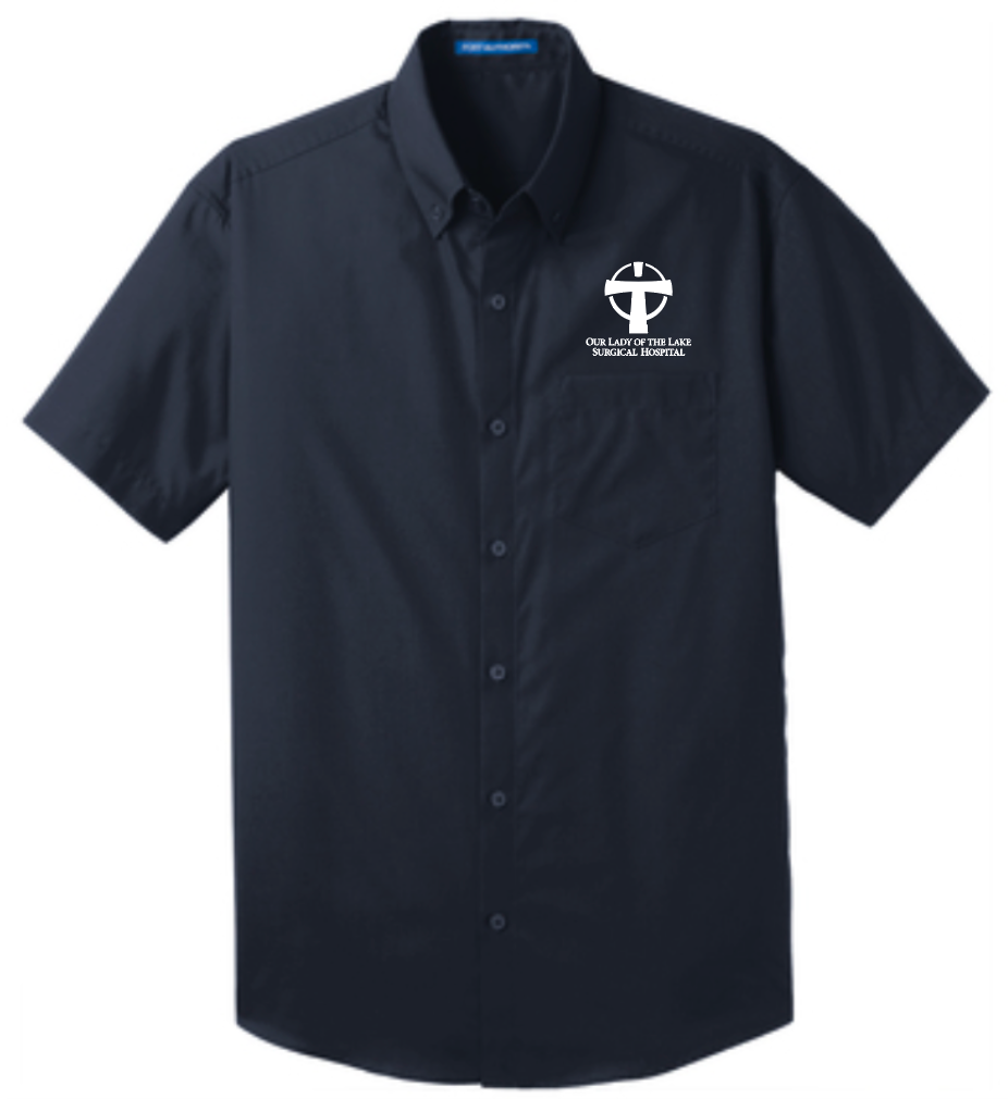 Unisex Button Down SHORT Sleeve Our Lady of the Lake (RDGW101OLL)