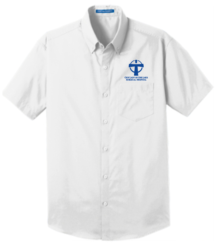 Unisex Button Down SHORT Sleeve Our Lady of the Lake (RDGW101OLL)