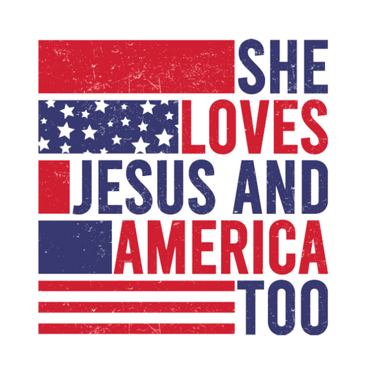 She Loves Jesus and America Unisex T-Shirt