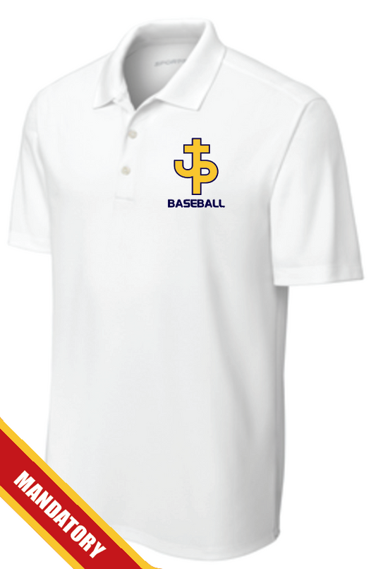 PJP Baseball Mandatory Item White Player Polo Unisex