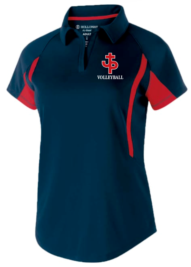 PJP Volleyball Ladies Cut Navy Blue Polo