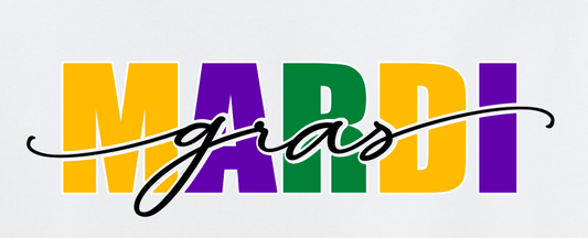 Mardi Gras Script Unisex T-Shirt