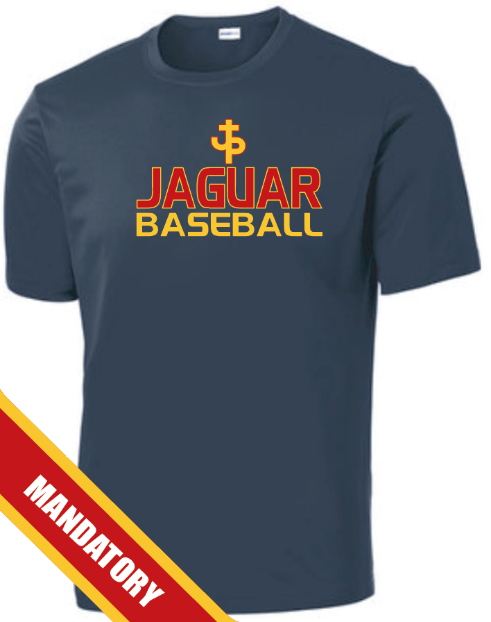 PJP Baseball Mandatory Item Navy Player Practice (Dry Fit) Short Sleeve T-Shirt