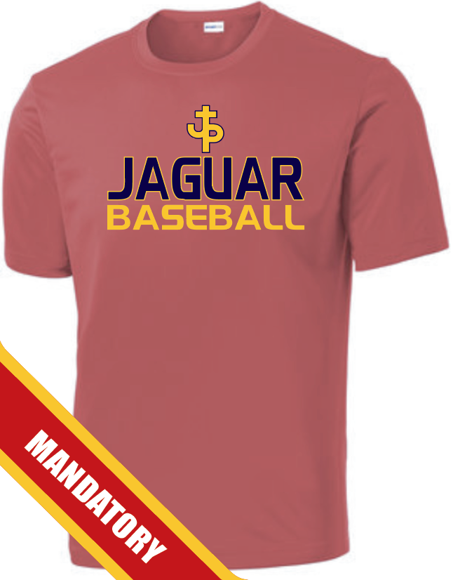 PJP Baseball Mandatory Item Red Player Practice (Dry Fit) Short Sleeve T-Shirt