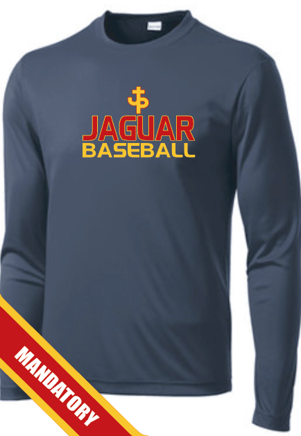 PJP Baseball Mandatory Item Navy Player Practice (Dry Fit) Long Sleeve T-Shirt