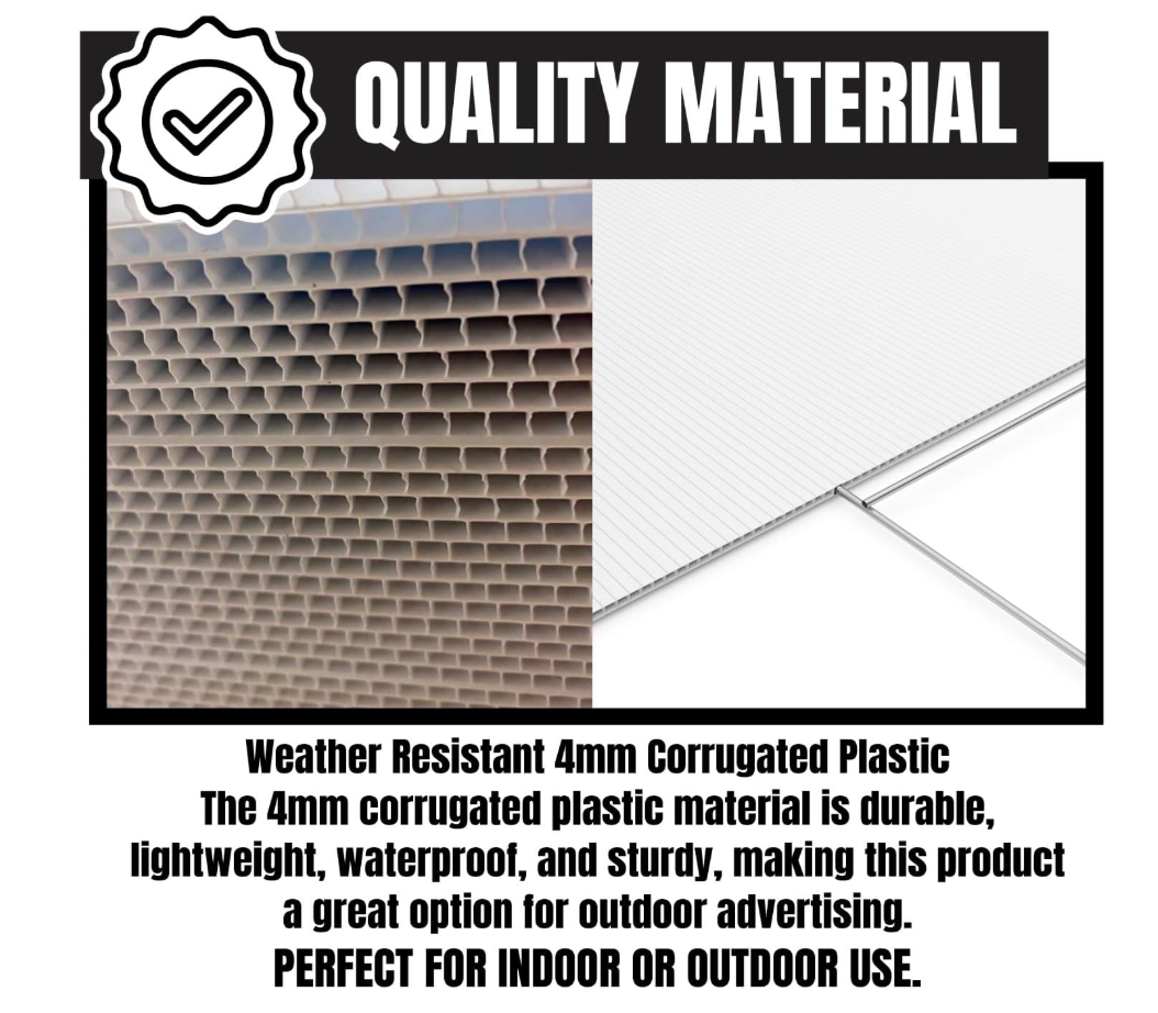 Coroplast Signs 4x4 Feet