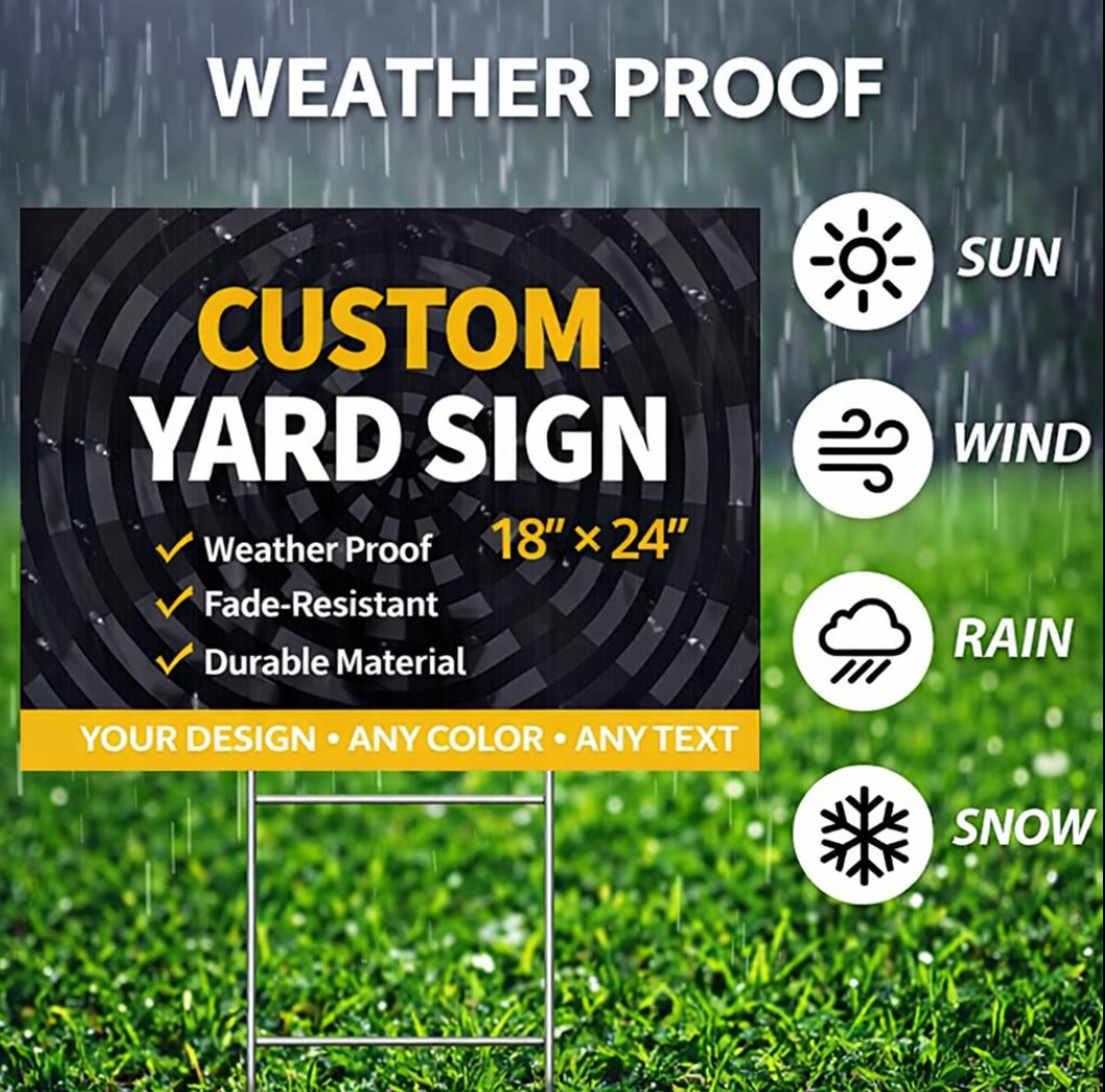 Yard Signs Full Color 24" x 18"